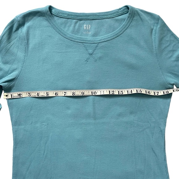 GAP Teal Textured Crewneck Top - Picture 4 of 6